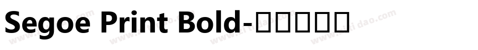 Segoe Print Bold字体转换